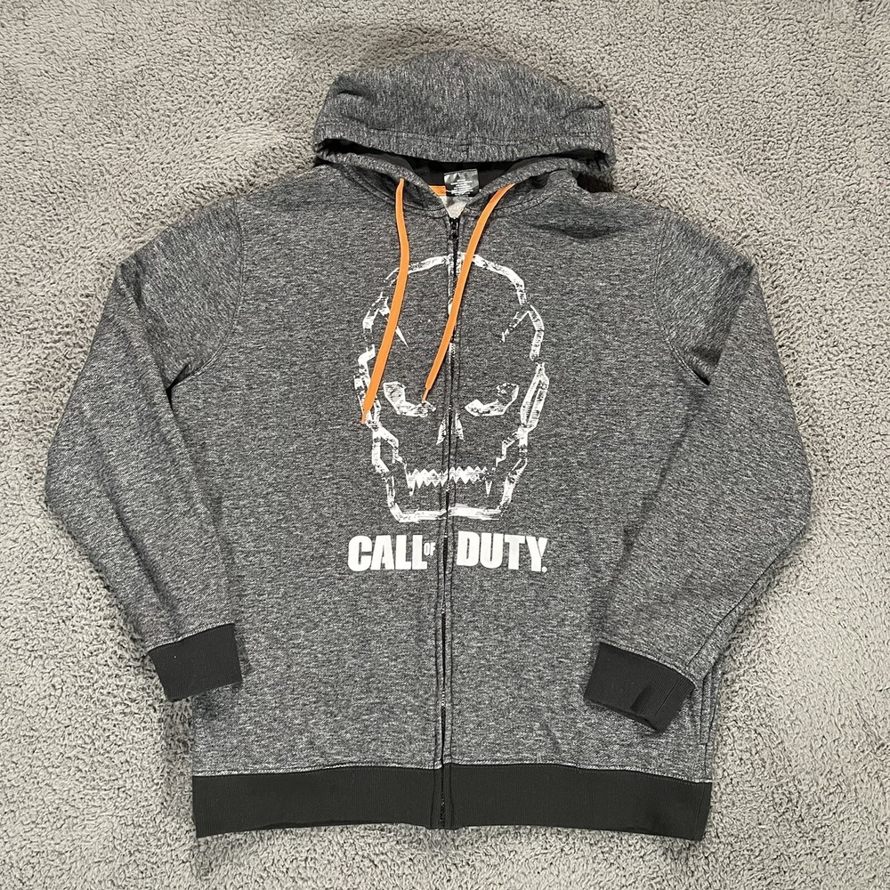 Call Of Duty Hoodie Sweater Mens Extra Large Gray Zip Up